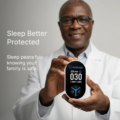 AirShield™ 3-in-1 Portable Carbon Monoxide Detector